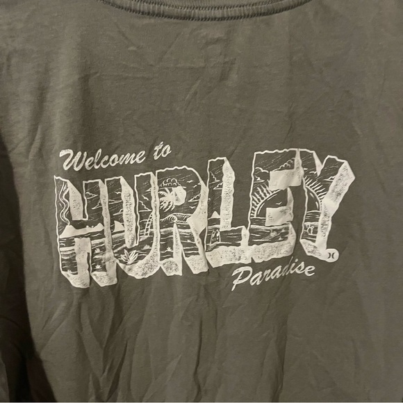 Hurley Welcome to Hurley Paradise Short Sleeve Tee Olive Green Extra Large - Picture 5 of 6